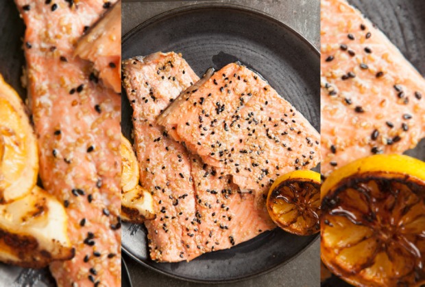 The Joy of Kosher Honey Sesame Side of Salmon by Jamie Geller