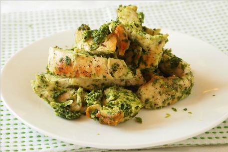 Pesto Grilled Chicken By Tamar Genger from JoyofKosher.com!