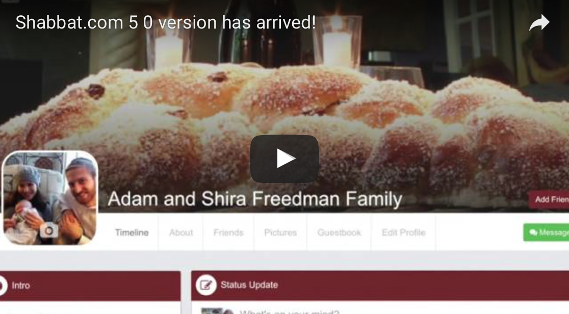 Shabbat.com 5 0 version has arrived!