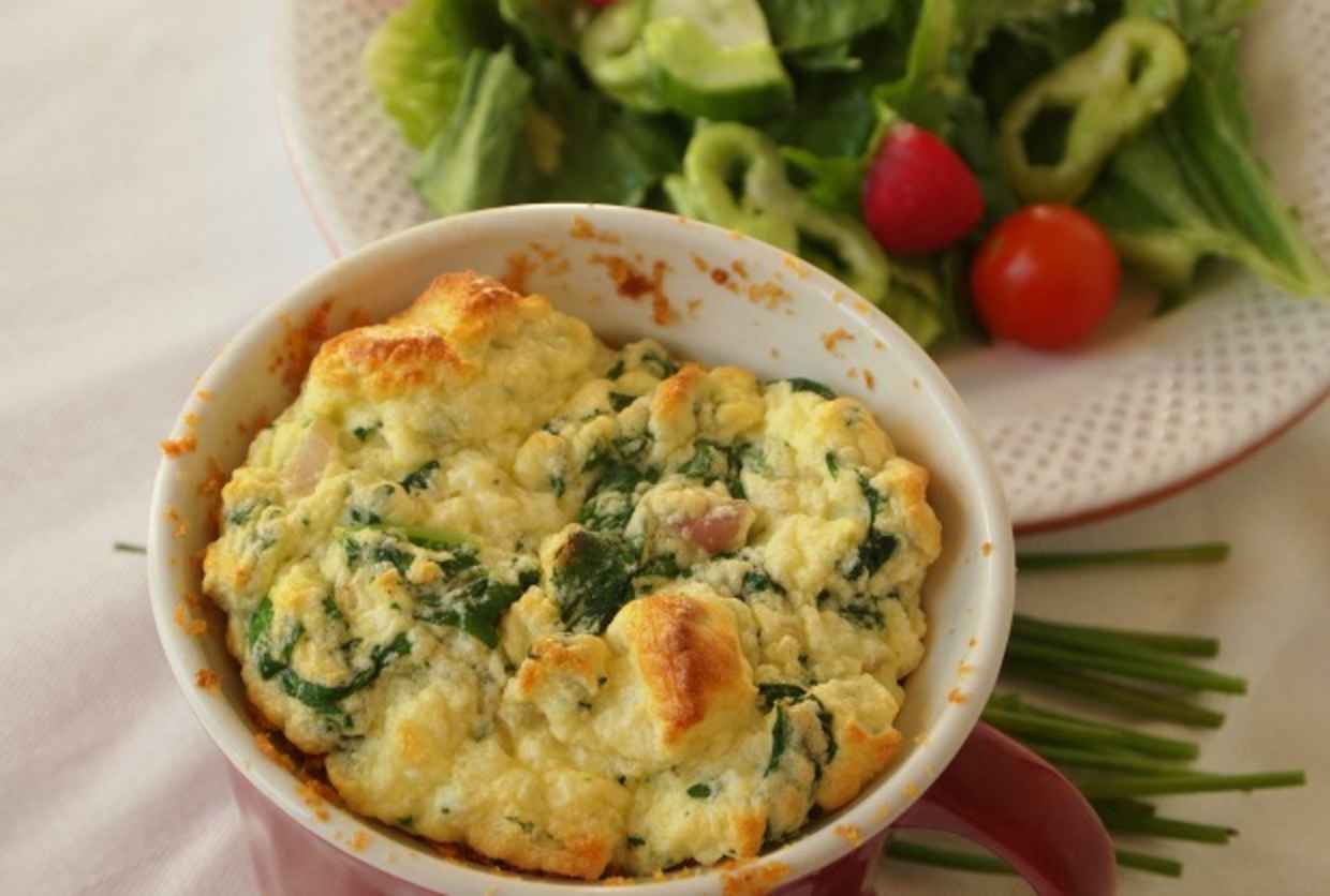 JoyofKosher’s Light Spinach Soufflé by Tamar Genger
