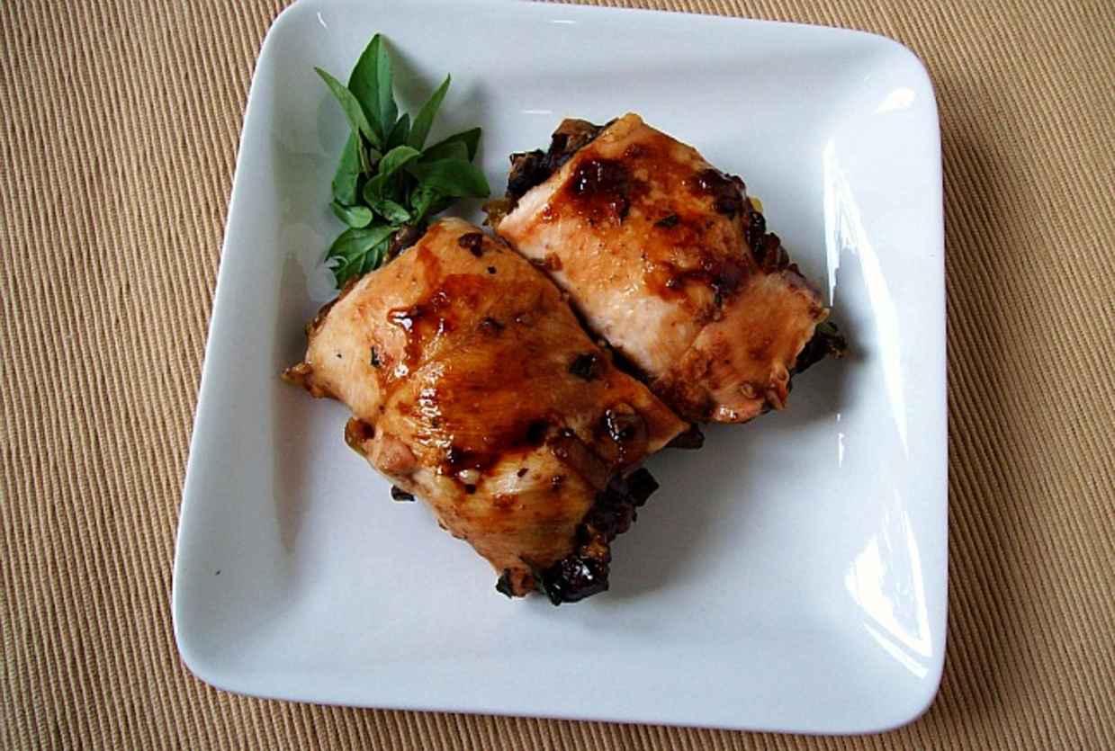 Teriyaki Mushroom Stuffed Chicken Breast by Tamar Genger