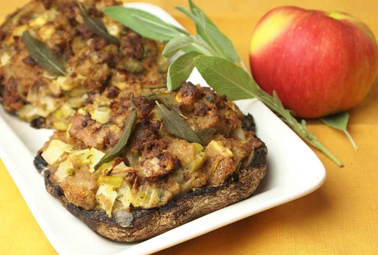JoyOfKosher’s Sausage, Apple and Sage Stuffed Portobello Mushrooms by Tamar Genger