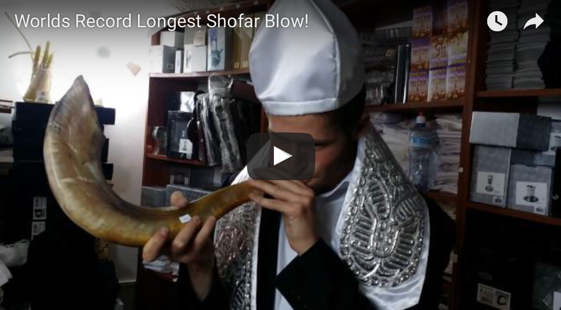 Worlds Record Longest Shofar Blow!