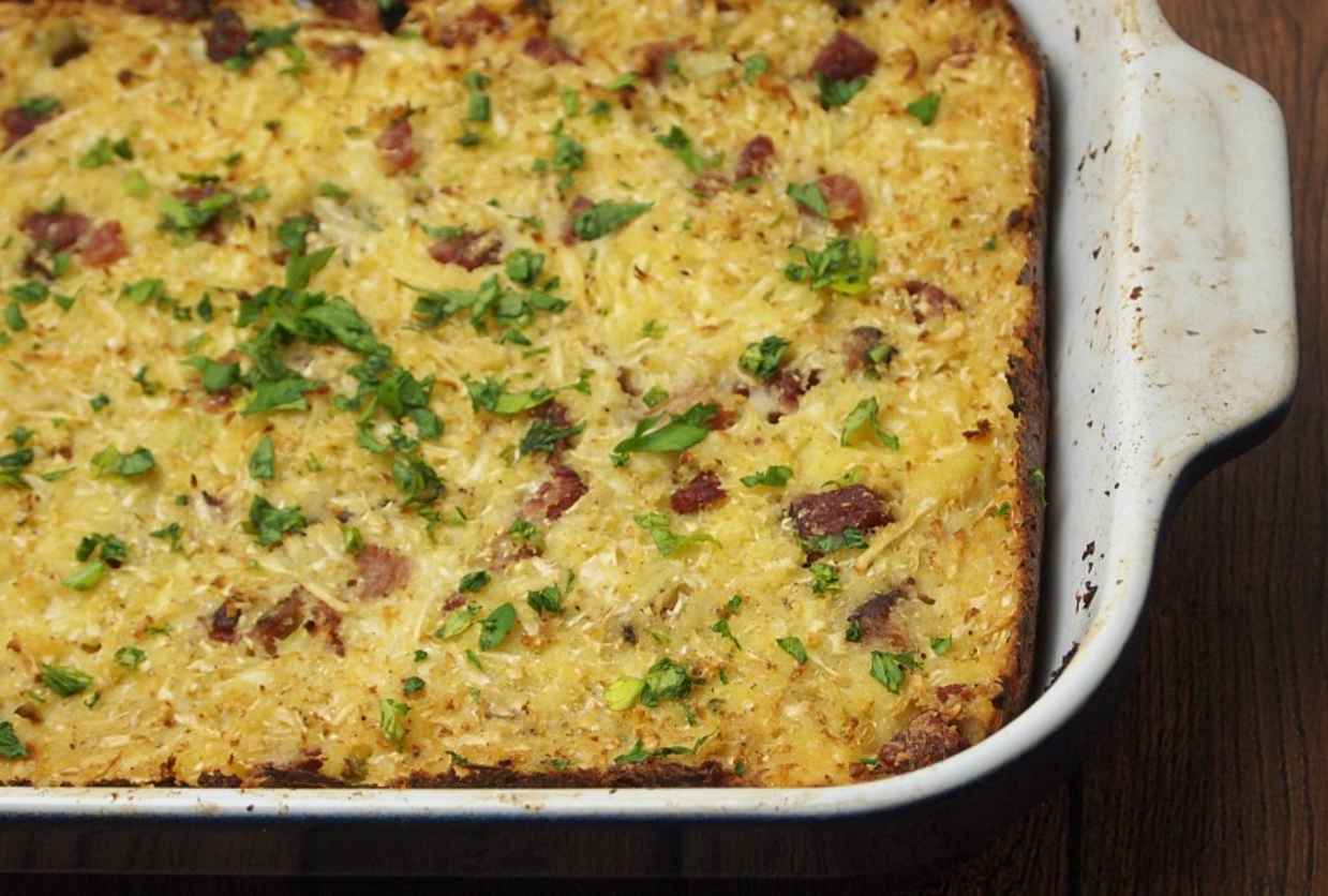 JoyofKosher’s Cauliflower Pastrami Kugel by Tamar Genger