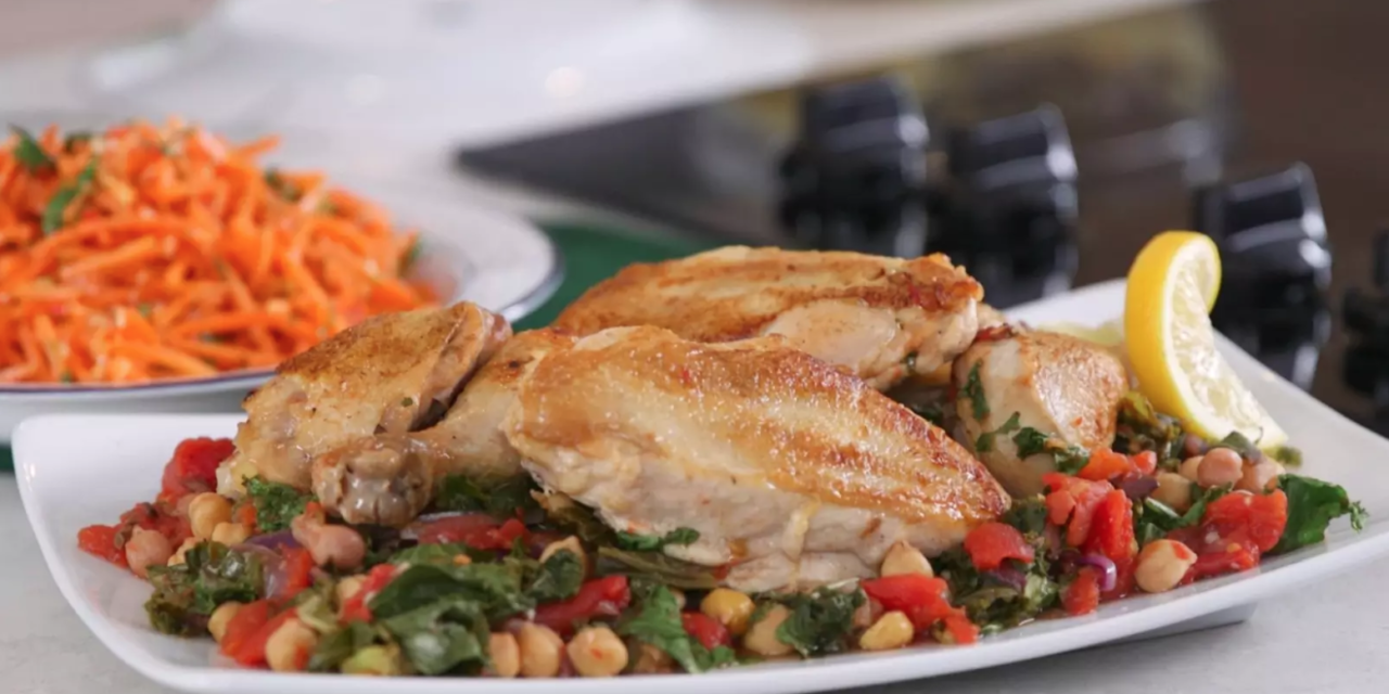 JoyOfKosher's One Pot Braised Chicken With Stewy Chickpeas by Jamie